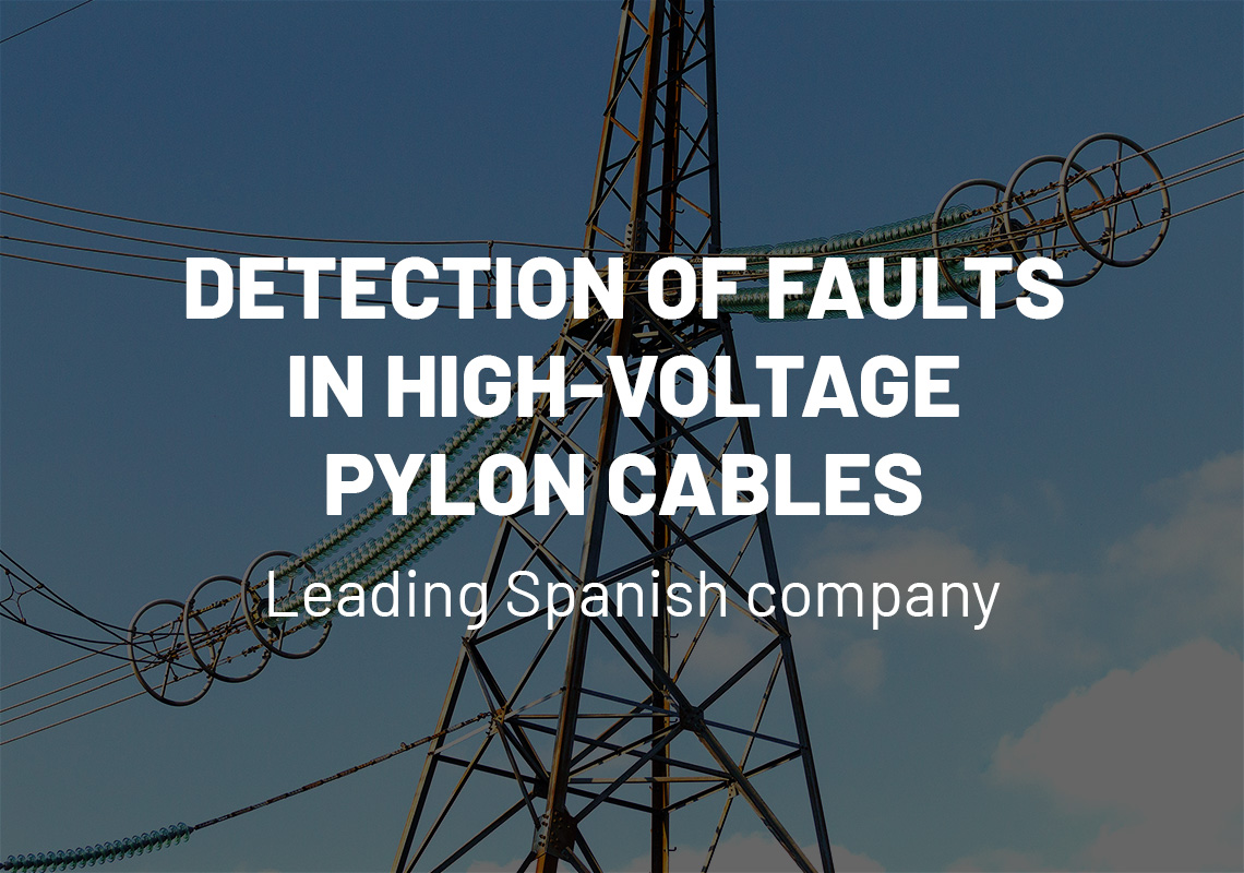 Detection of faults in high-voltage pylon cables